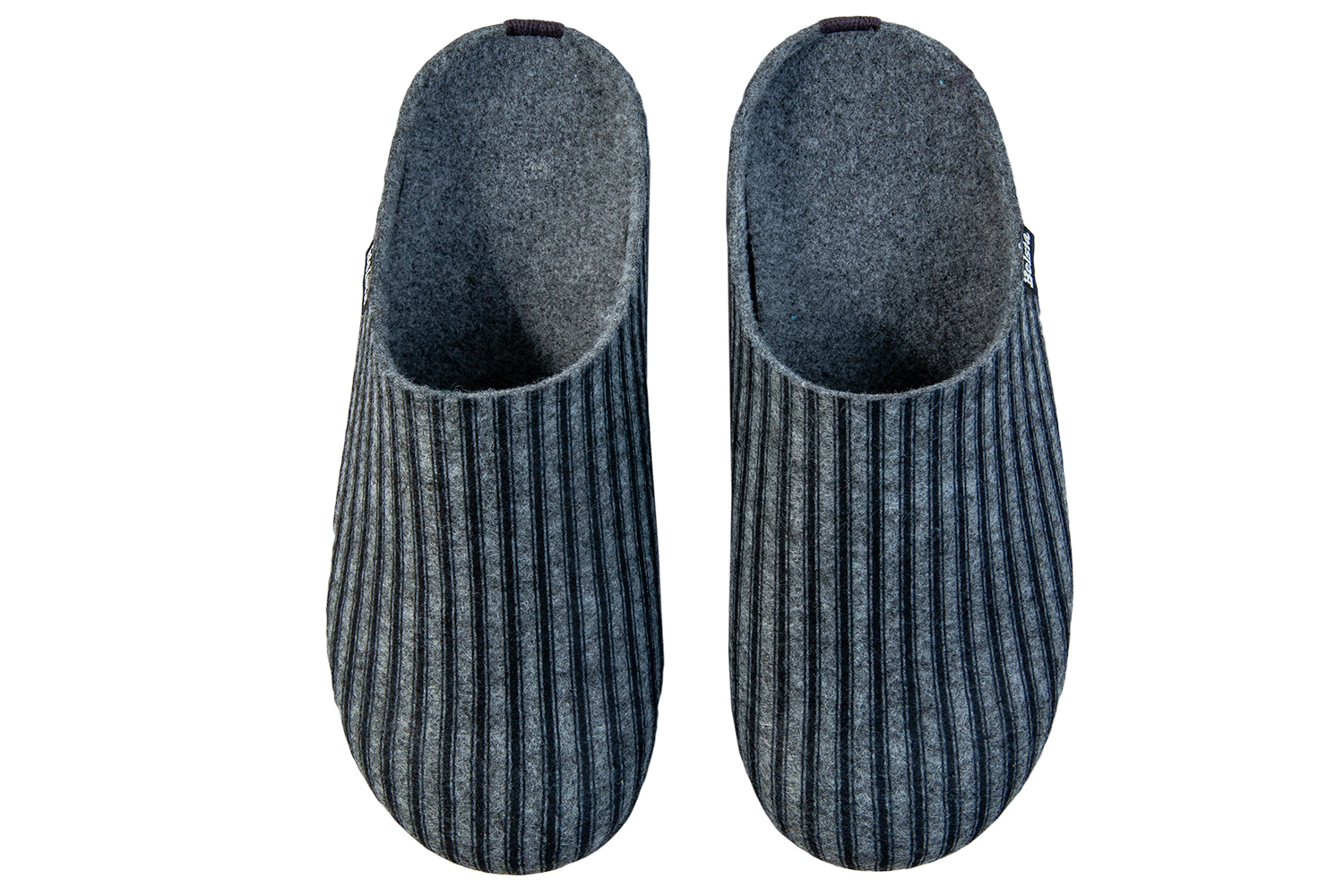 Men's closed slippers made of Italian felt with a print