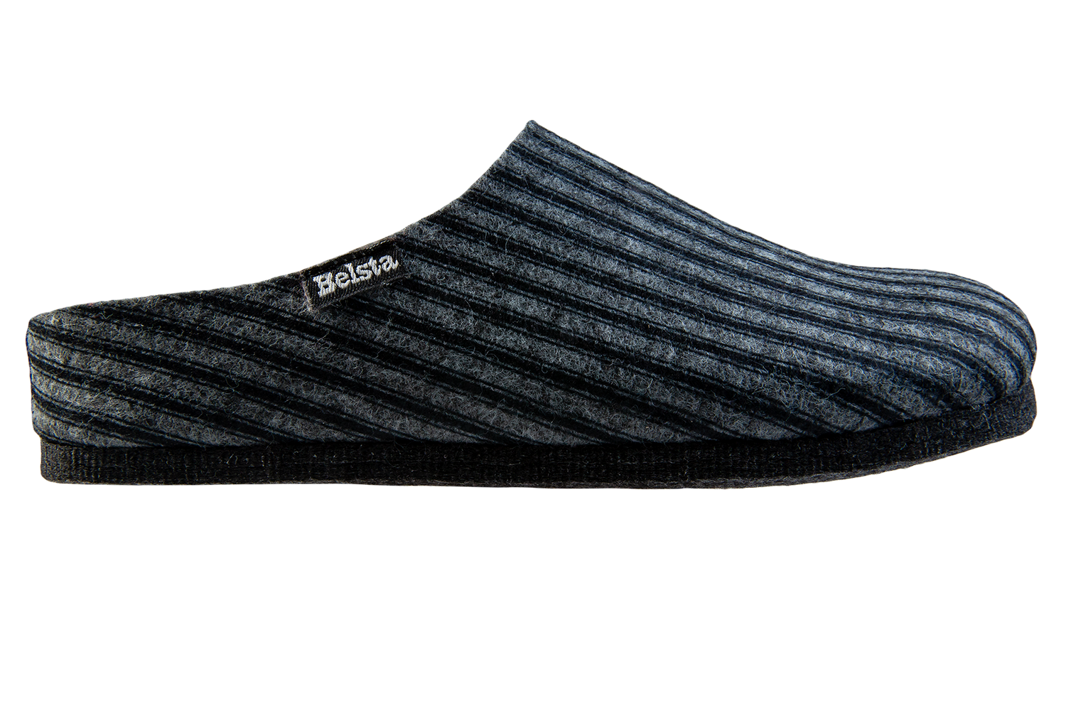 Men's closed slippers made of Italian felt with a print
