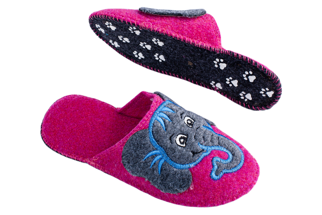 Children's indoor felt slippers