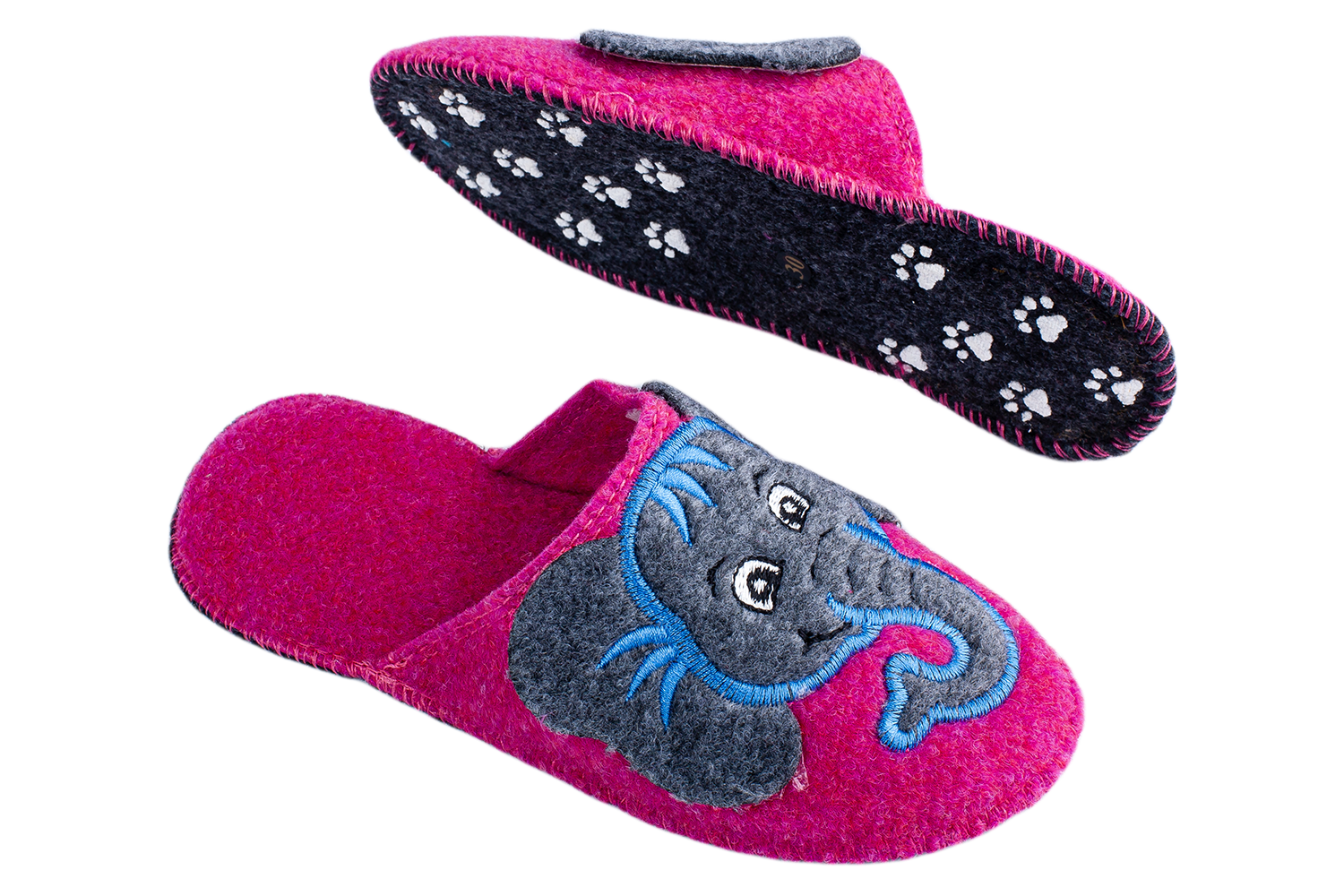 Children's indoor felt slippers